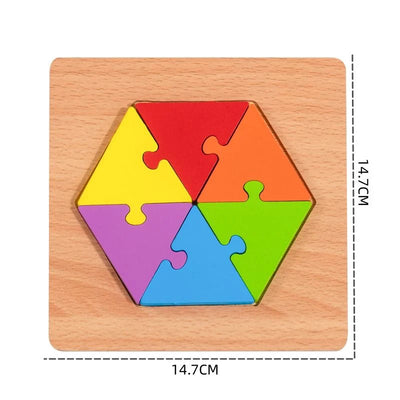 Wooden Tangram Puzzle Montessori Toy for Kids