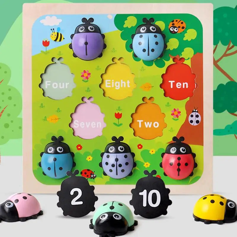 Ladybug Counting and Number Matching Game