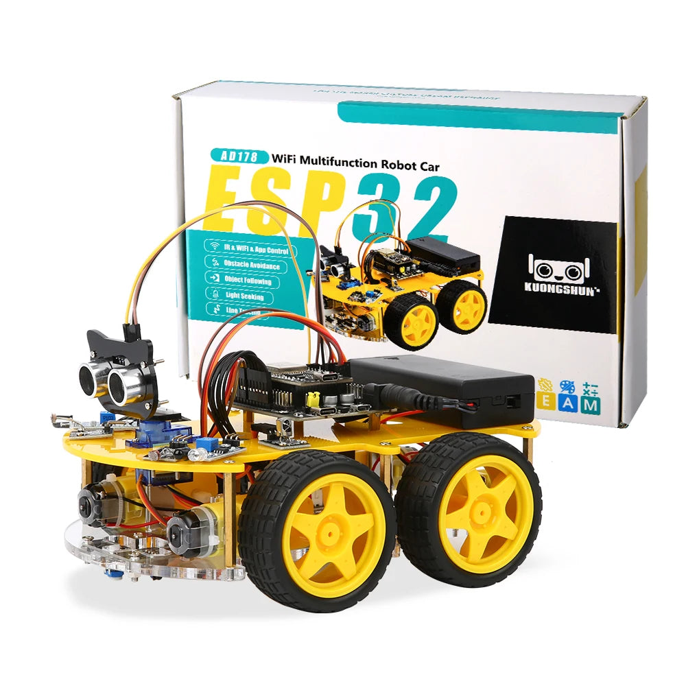 WiFi 4WD Smart Car Kit with ESP32
