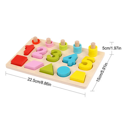Wooden Shape Matching Puzzle Board