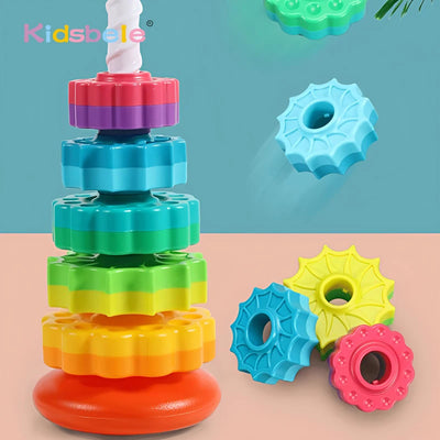 Rainbow Spinning Ring Stacking Toy