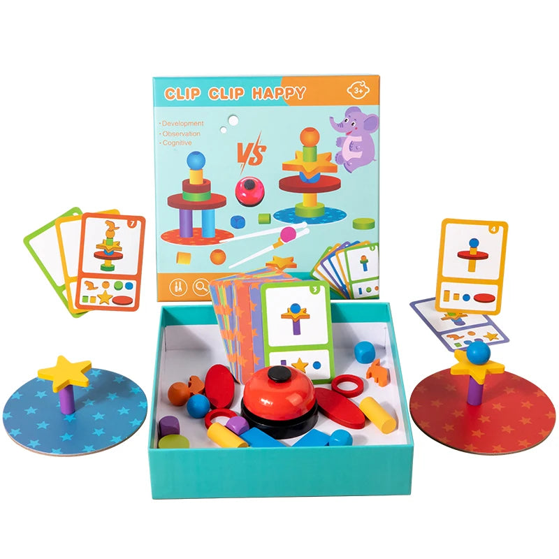 Montessori Activity Board – Wooden Bead & Clip Toy