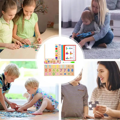 Colorful Math Matching Blocks Game