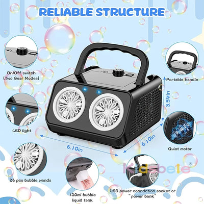 Electric Bubble Machine with Dual Modes