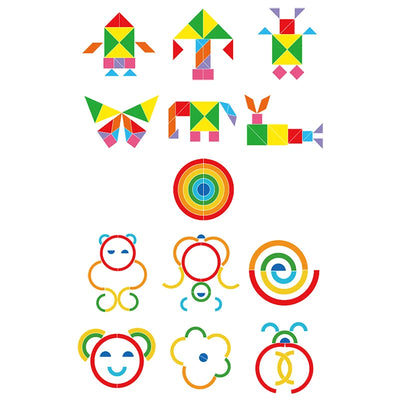 Montessori 4-in-1 Tangram Set – Geometric Puzzle for Kids