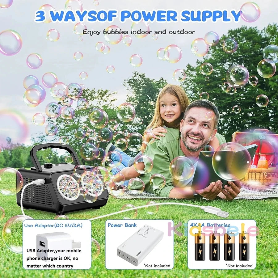 Electric Bubble Machine with Dual Modes