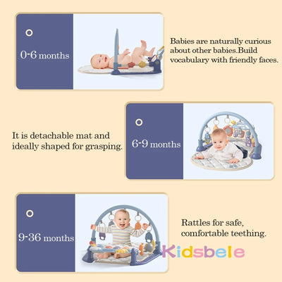 Baby Piano Gym Tummy Time Playmat