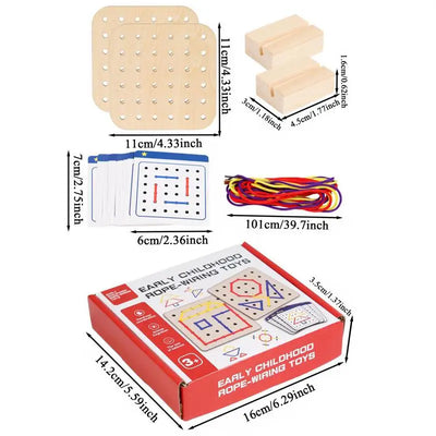 Wooden Threading Set for Fine Motor Skills