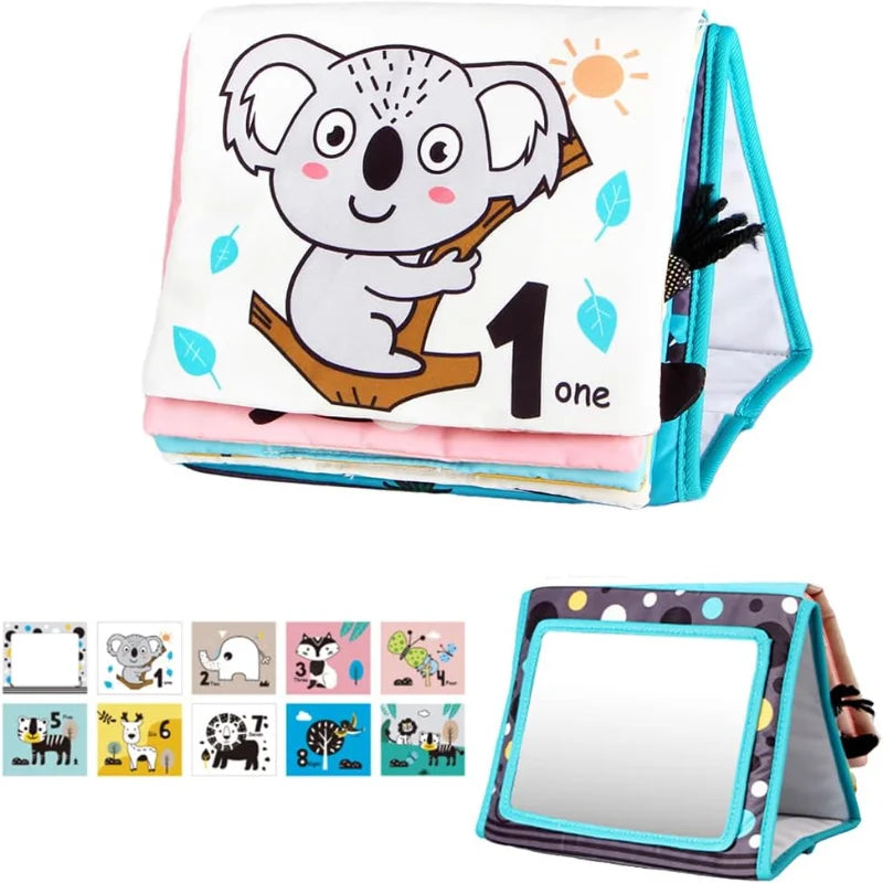 Newborn Sensory Toy – Crinkle Book with Mirror for Brain Development