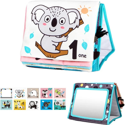 Newborn Sensory Toy – Crinkle Book with Mirror for Brain Development