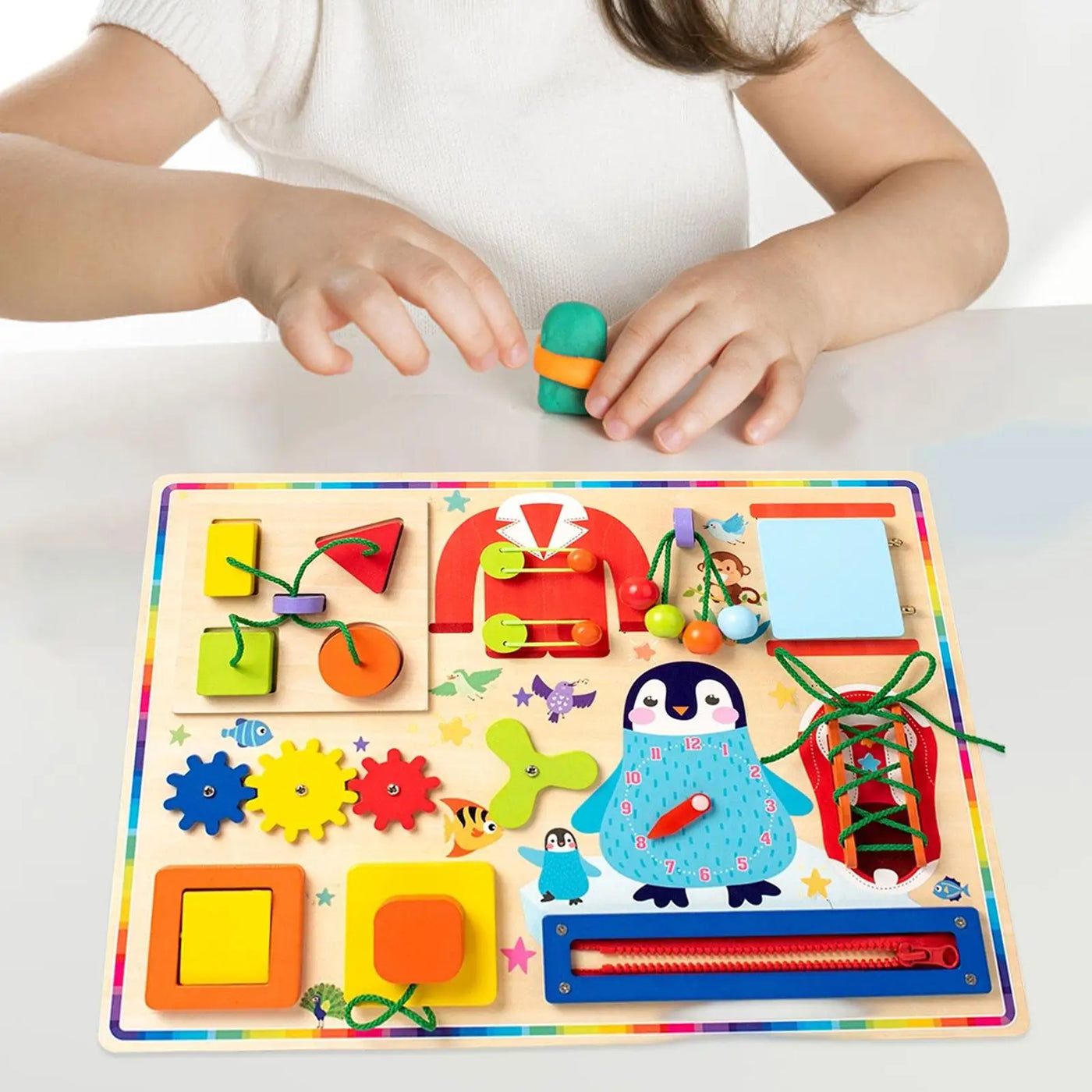 Busy Board Fine Motor Toy for Preschoolers
