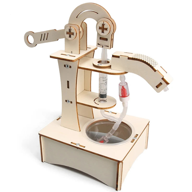 Wooden Pump Machine Science Puzzle