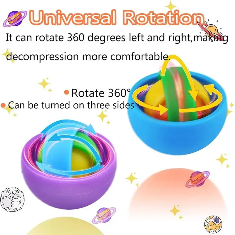 3D Gyro Ball Fidget Toy – Rotating STEM Spinner