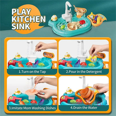 Kids Kitchen Sink and Fishing Toy Set