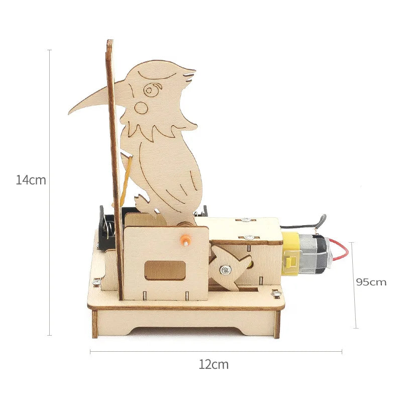 DIY Woodpecker Puzzle STEM Toy for Kids