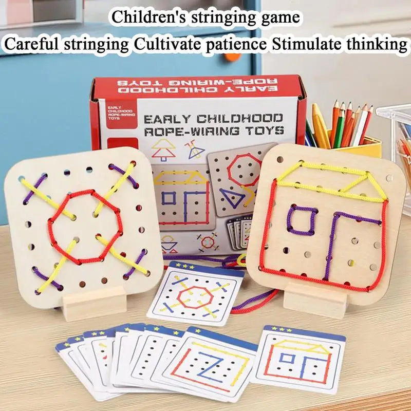 Wooden Threading Set for Fine Motor Skills