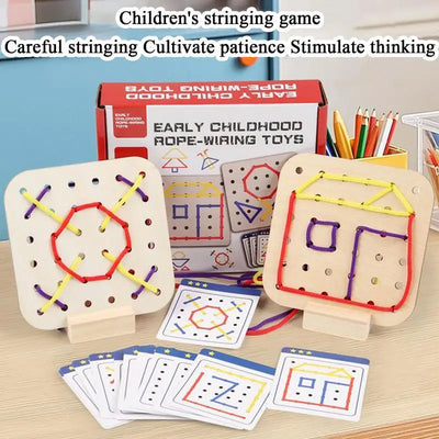 Wooden Threading Set for Fine Motor Skills