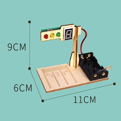 Wooden Traffic Light Model Science Toy