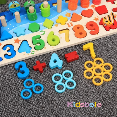 Montessori Wooden Number Puzzle Game