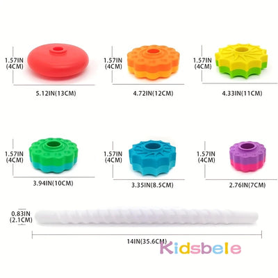 Rainbow Spinning Ring Stacking Toy