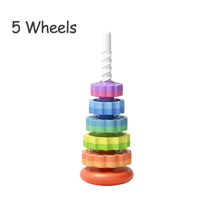 Montessori Colorful Gear Ring Stacker