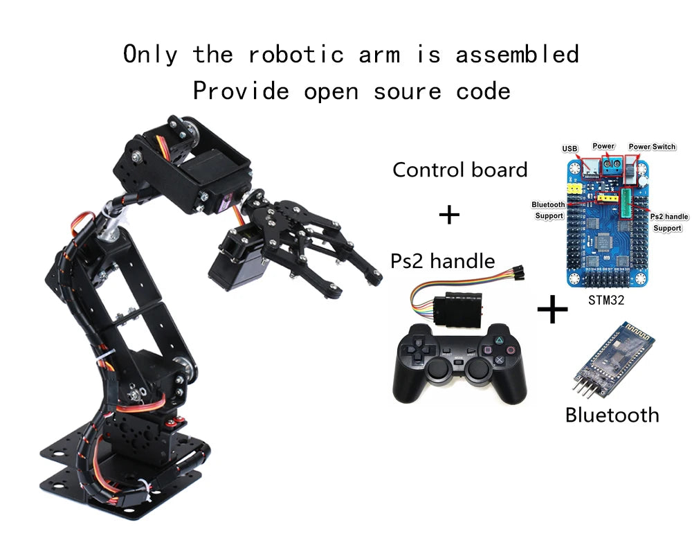 Programmable 6-Axis Robotic Arm Kit with Tutorials
