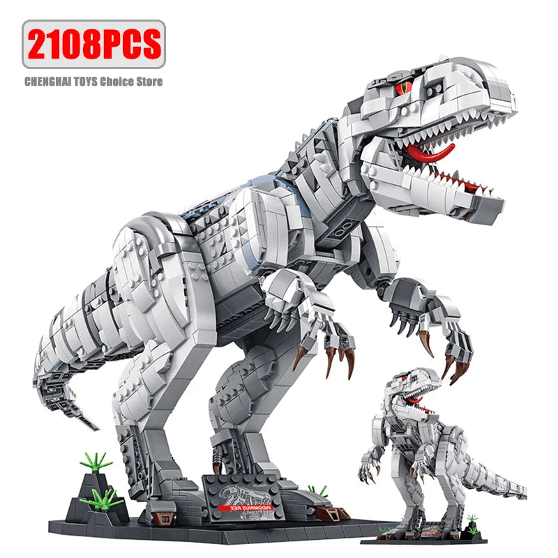 Dinosaur Building Blocks Set – Large T-Rex with Lights