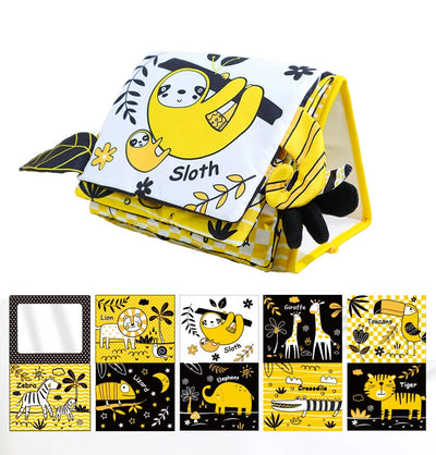 Newborn Sensory Toy – Crinkle Book with Mirror for Brain Development