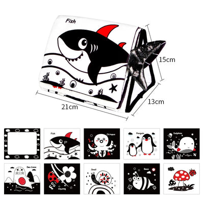 Newborn Sensory Toy – Crinkle Book with Mirror for Brain Development