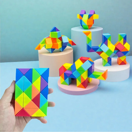 Magic Snake Puzzle Cube – Transformable Fidget Toy for Kids