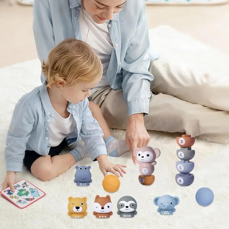 Animal Bowling Puzzle STEM Game