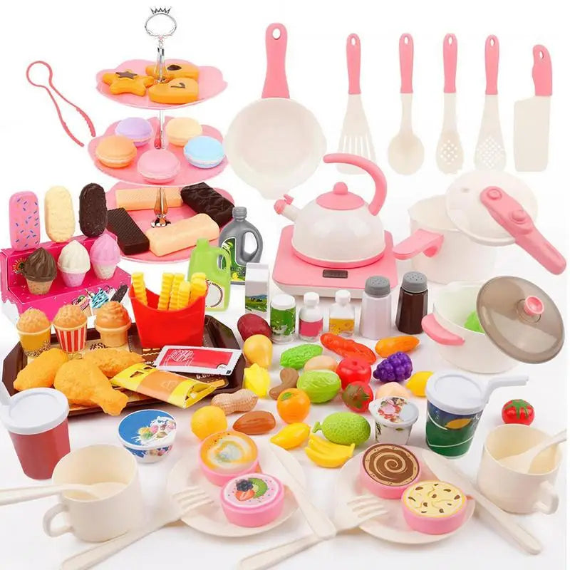 Play Kitchen Set with Pots and Pans