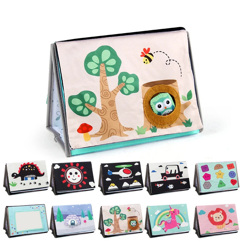 Newborn Sensory Toy – Crinkle Book with Mirror for Brain Development