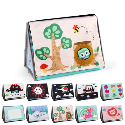 Newborn Sensory Toy – Crinkle Book with Mirror for Brain Development