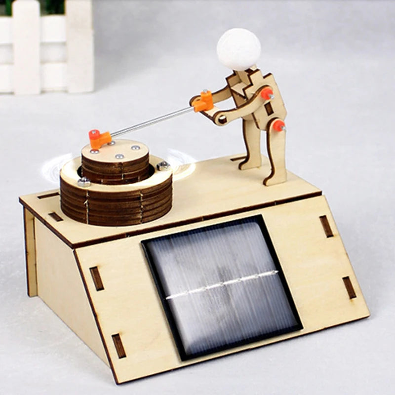 Solar Grinding Mill DIY Physics Toy for Kids