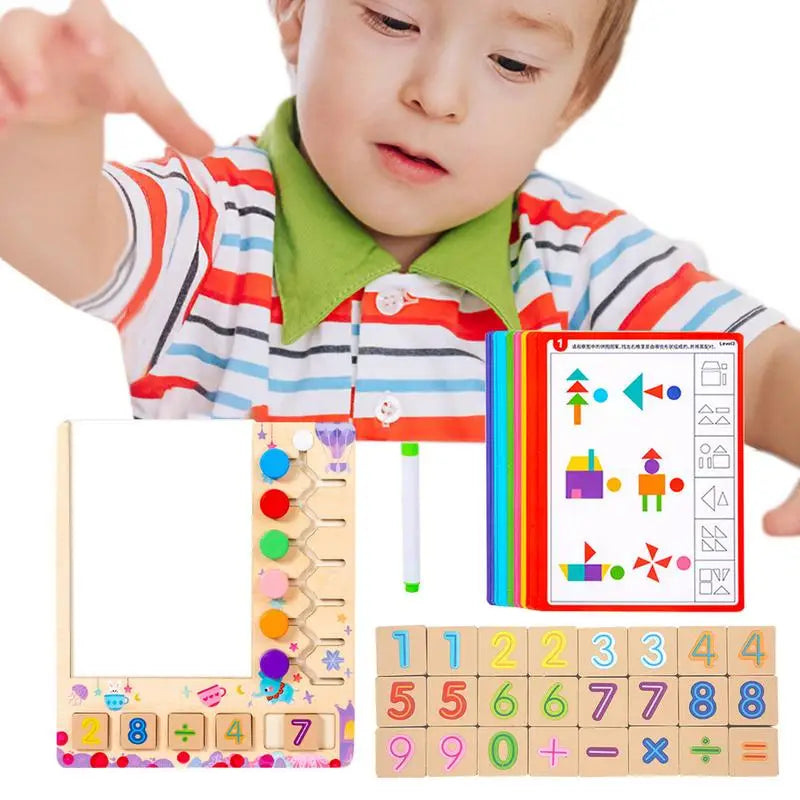 Colorful Math Matching Blocks Game