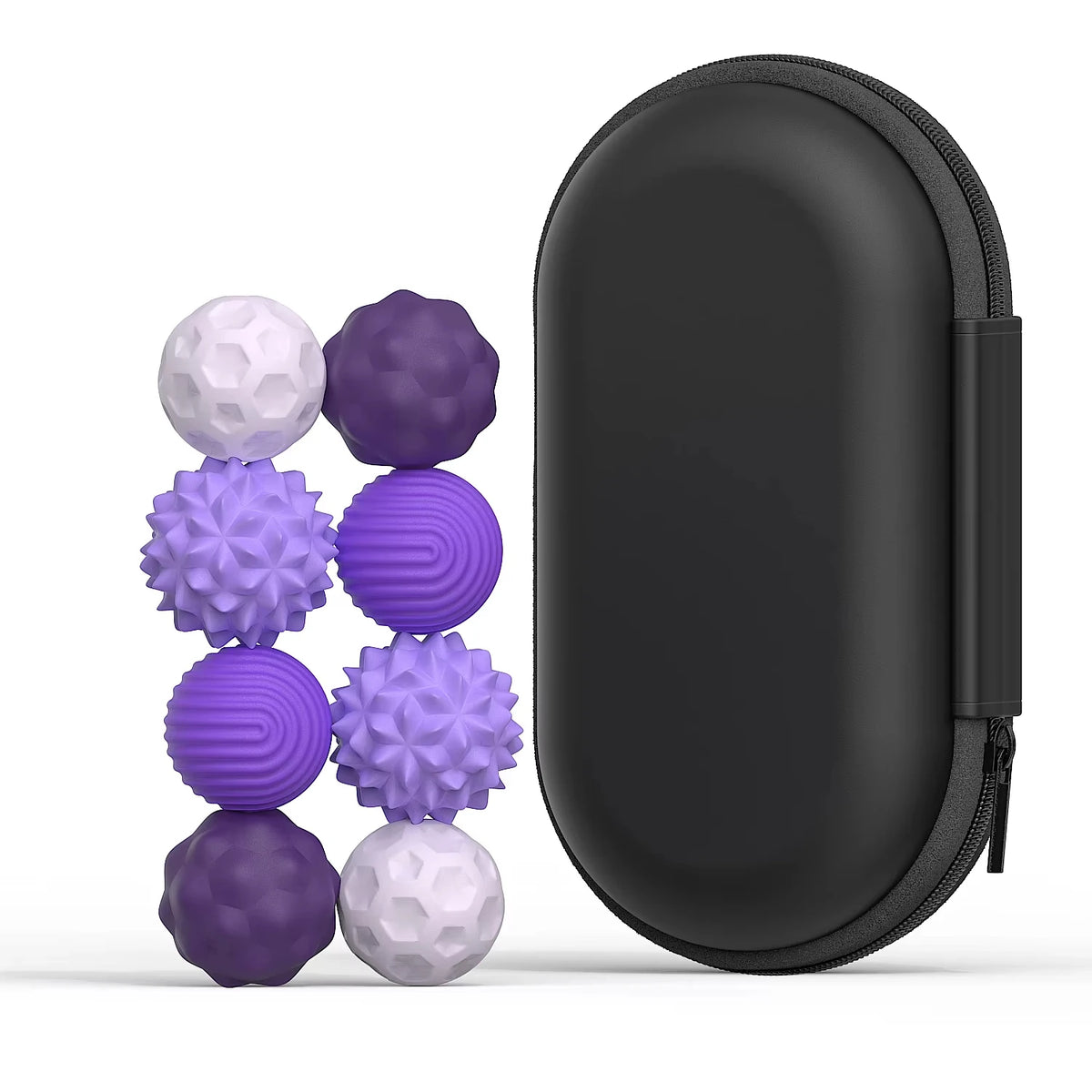 Magnetic Silicone Sensory Fidget Balls, 4 or 8 Piece Set