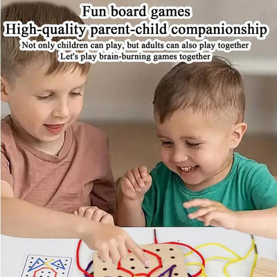 Wooden Threading Set for Fine Motor Skills