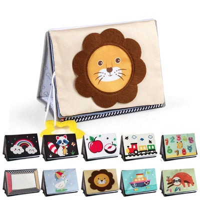 Newborn Sensory Toy – Crinkle Book with Mirror for Brain Development