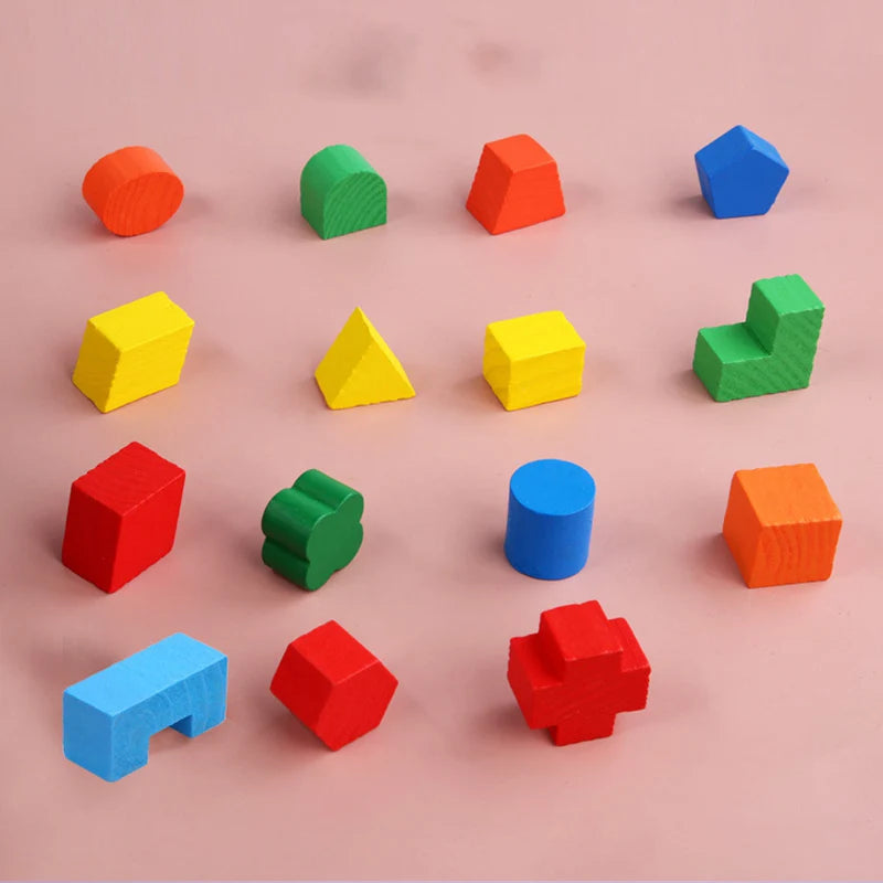 Montessori 15-Hole Geometric Sorting Box