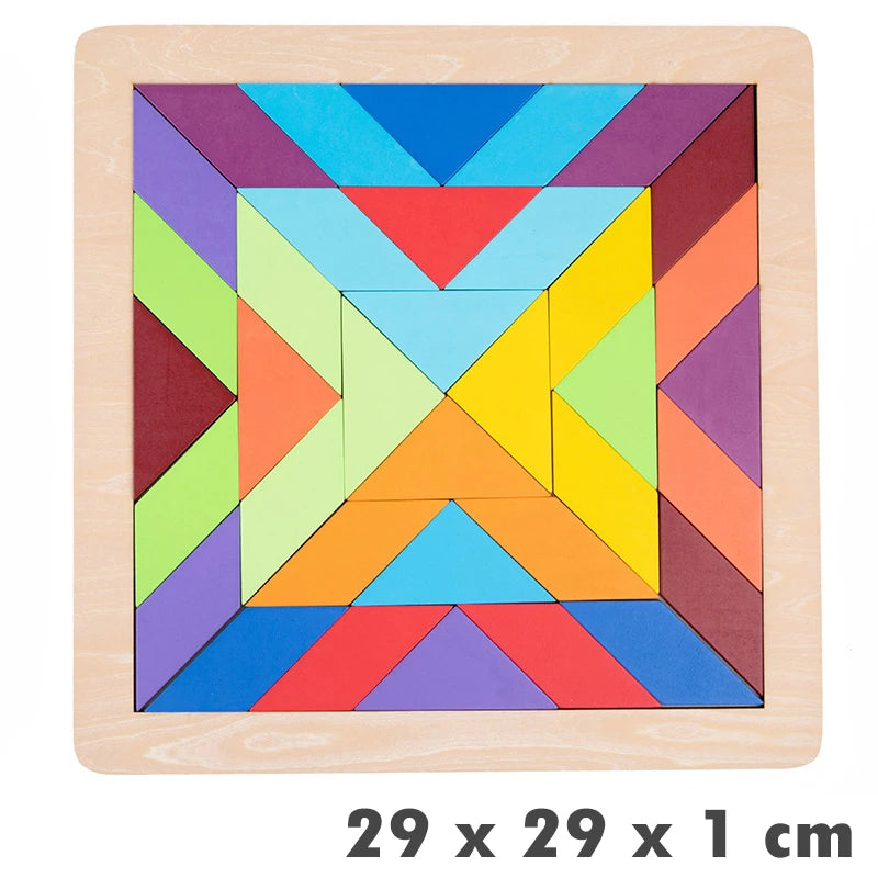 Montessori Rainbow Blocks – Geometry Puzzle