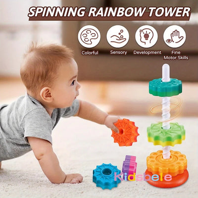 Rainbow Spinning Ring Stacking Toy