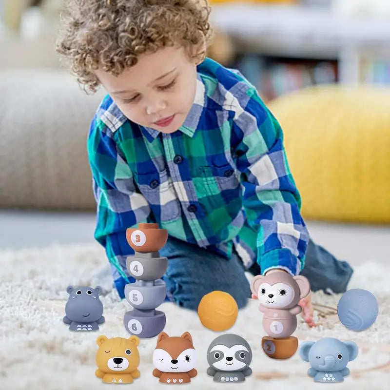 Animal Bowling Puzzle STEM Game