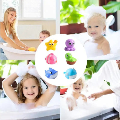 Light Up Floating Bath Toys Set
