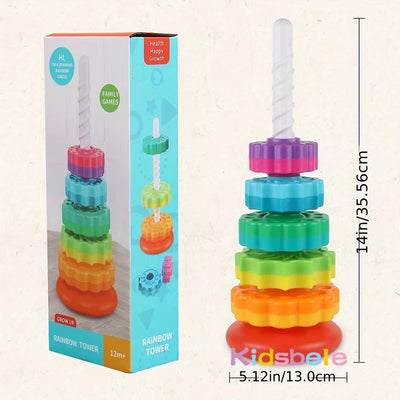 Rainbow Spinning Ring Stacking Toy