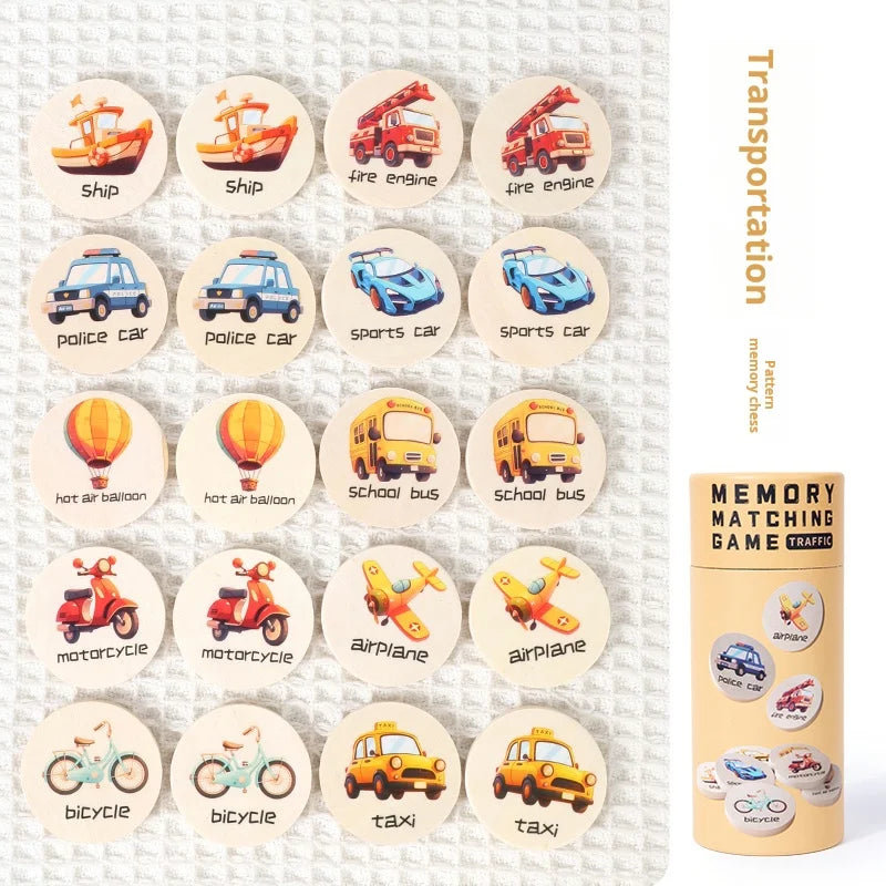 Wooden Memory Puzzle – Focus & Learning Game for Kids
