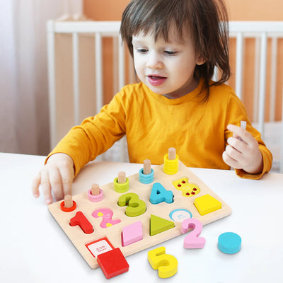 Wooden Shape Matching Puzzle Board