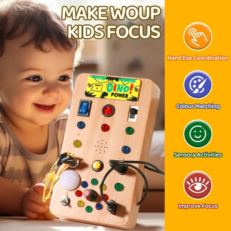 Montessori Sensory Board – Light Switch Activity Toy