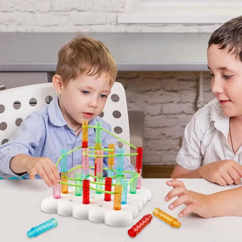 Threading and Stacking Battle Blocks Game