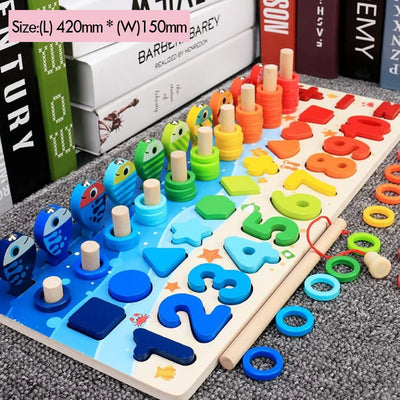 Montessori Wooden Number Puzzle Game